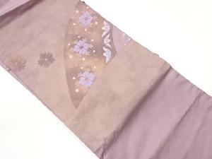 華文に花唐草模様織出し名古屋帯